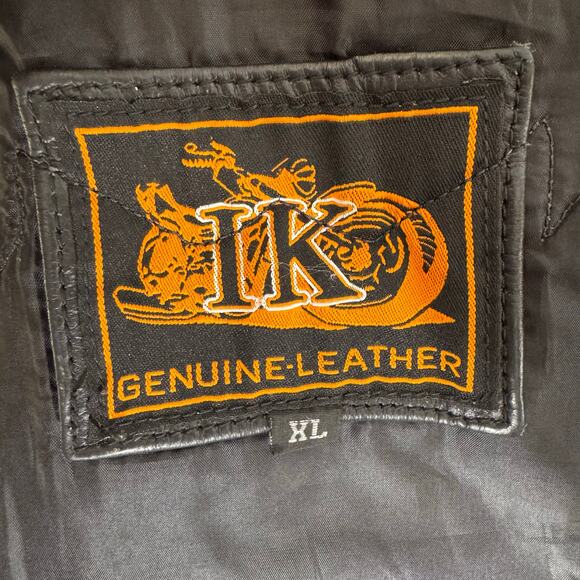IK Genuine Leather Soul Survivaz Social Club Biker Vest XL Newark NJ - Picture 9 of 9